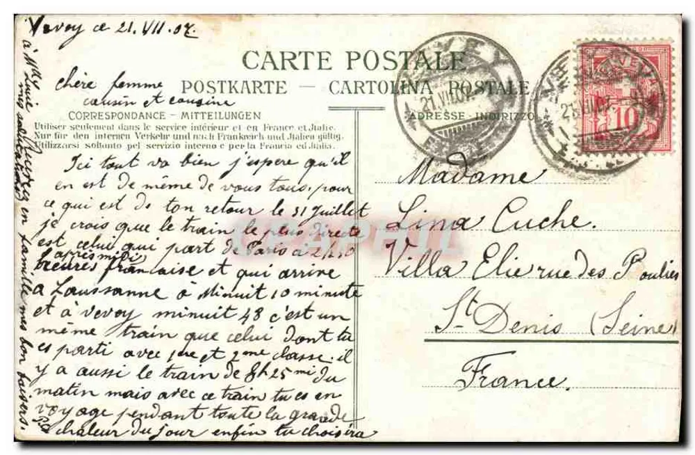 Hafen von Peilz — Ansicht des Hafens mit Segelschiffen und Turm — Verlag CTK Nr. 155 - Rückseite