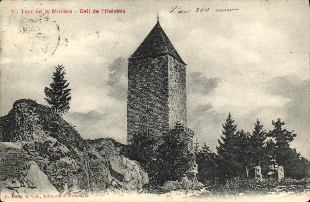 Tour de la Molière - Auge der Helvetia — H. Butty & Cie, Verleger in Estavayer - Vorderseite