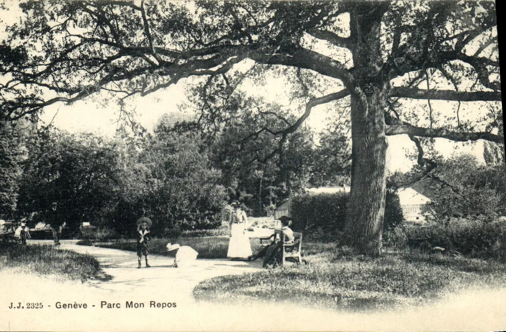 Genebra - Parque Mon Repos — J.J. 2325 — editor Jullieu frères - Frente