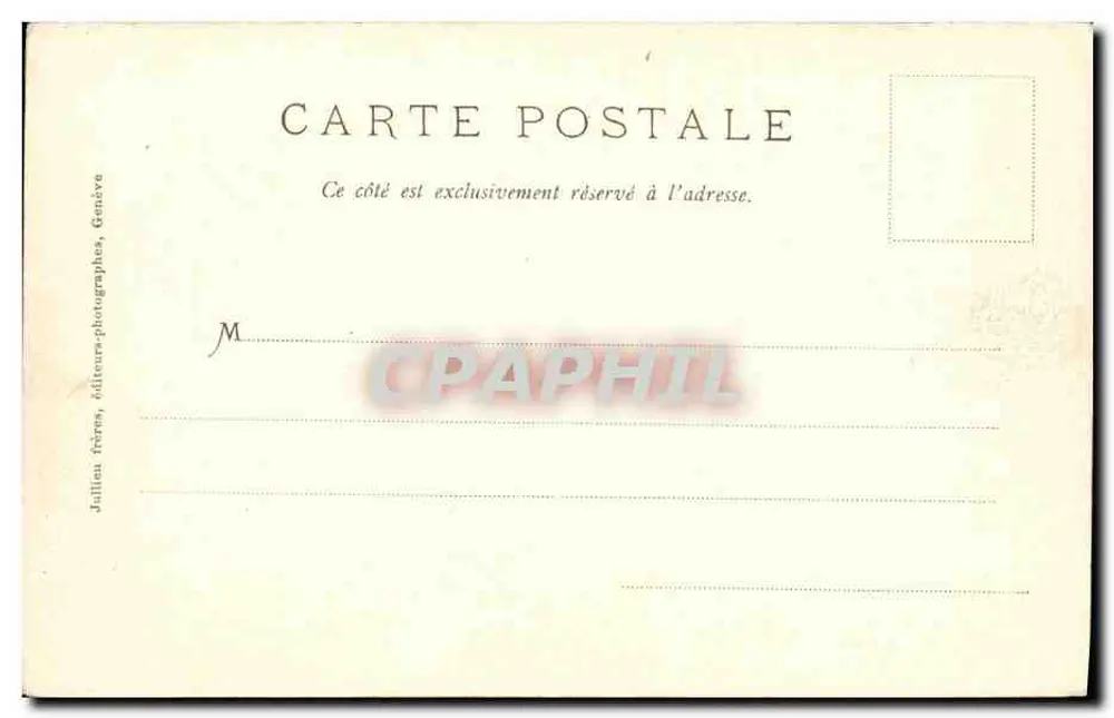 Genebra - Parque Mon Repos — J.J. 2325 — editor Jullieu frères - Verso
