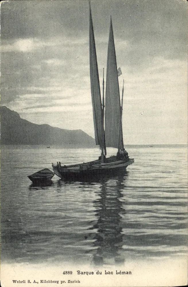 Barco no Lago Léman — Wehrli S. A., Kilchberg pr. Zurich — n° 4889 - Frente
