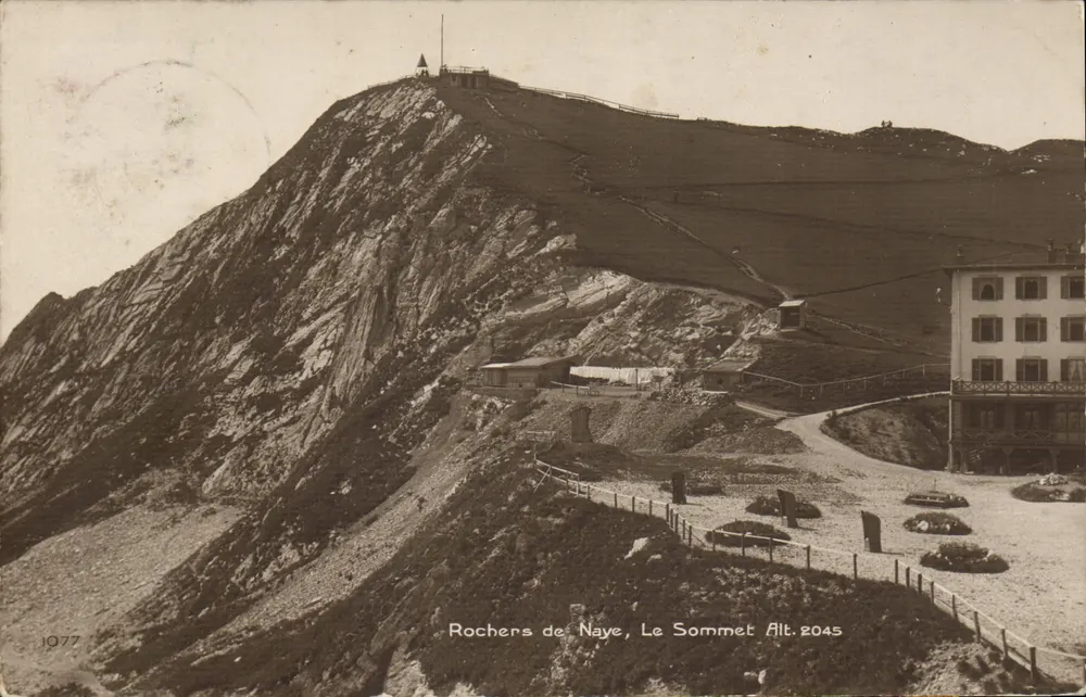 Rochers de Naye, O Cume Alt. 2045 — editor Edições Art. Pérrochet & David - Frente