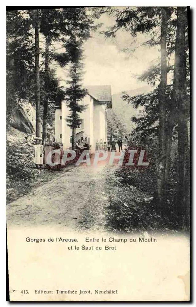 Gorges de l'Areuse — Zwischen dem Champ du Moulin und dem Saut de Brot — Timothée Jacot, Neuchâtel, Nr. 413 - Vorderseite