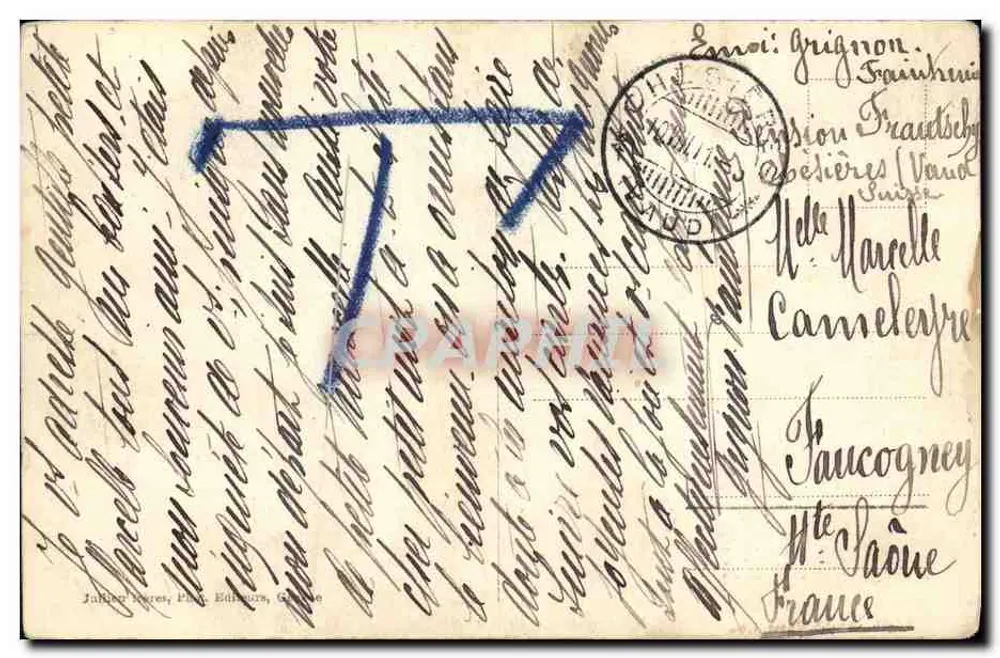 Villars, Chesières und Berge der Savoie — J. J. 7961 - Rückseite