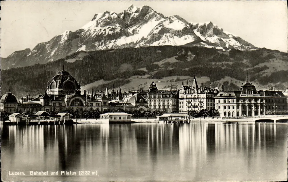 Lucerne. Station en Pilatus (2132 m) — Photoglob-Wehrli A. G., Zürich - Voorkant