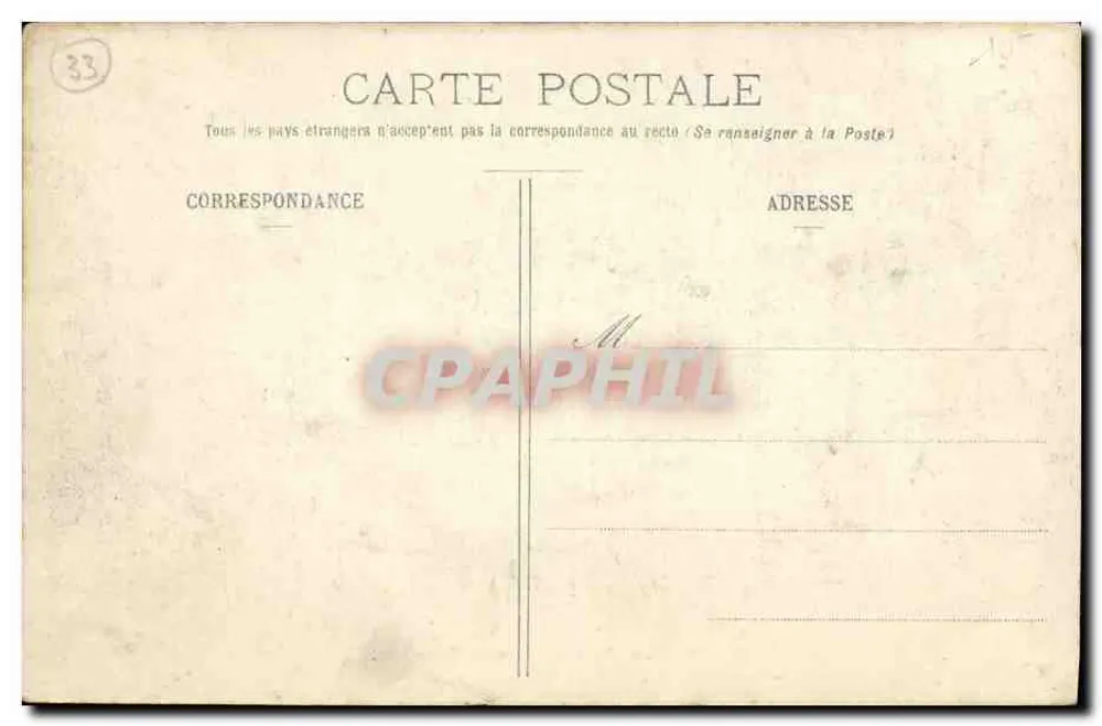 Domaine de Camors — Ansicht vom Park — Tappard Frères, Verleger, Soussans - Rückseite