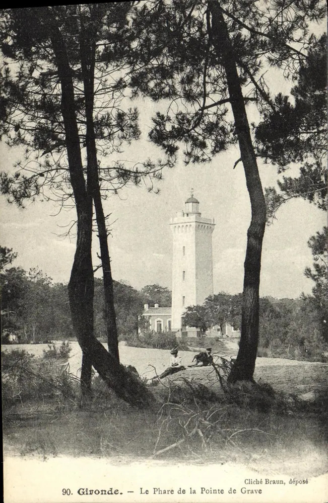 Gironde — De Lantaarn van de Punta de Grave — Cliché Braun, ingeschreven - Voorkant