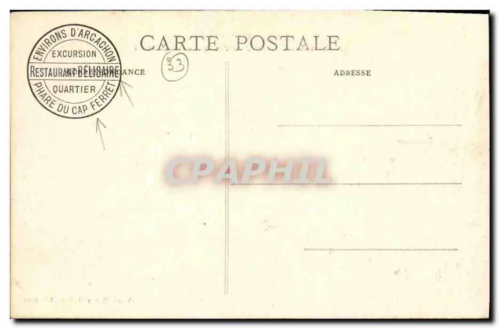 La Côte d'Argent — Sonnenuntergang über den Atlantik an einem Sommerabend — Vouziers, Henri, Graphie Française, n° 10554 - Rückseite