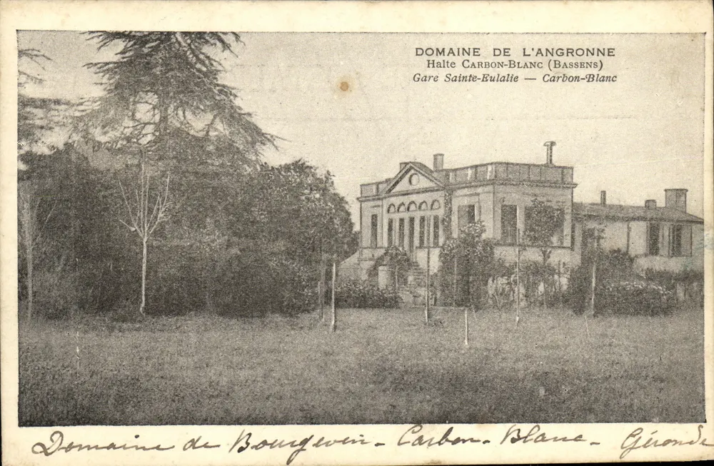 Domaine de L'Angronne — Halte Carbon-Blanc (Bassens) — Gironde - Vorderseite
