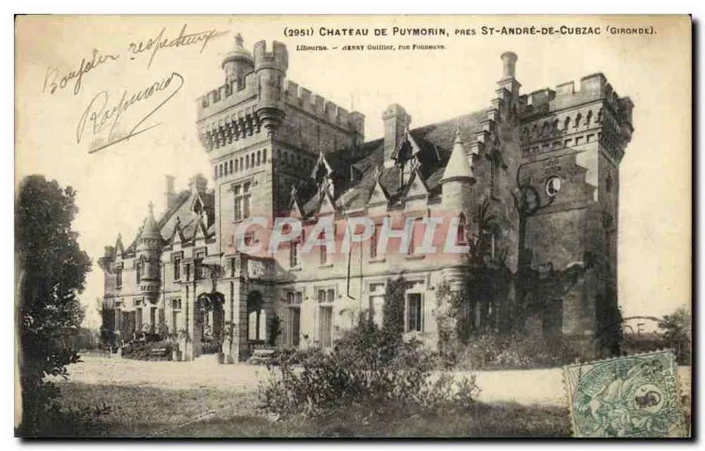 Kasteel van Puymorin, bij St-André-de-Cubzac (Gironde) — Libourne — dénny Guillier, rue Fondeuve — n° 2951 - Voorkant