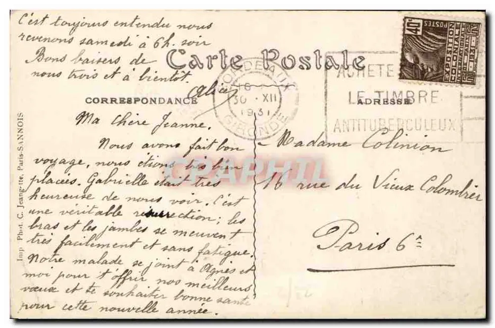 Bordeaux — A Catedral. As Flechas. - Verso