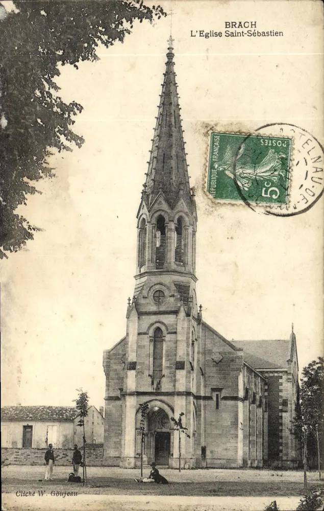 Brach — A Igreja de São Sebastião — Cliché W. Goujseau - Frente