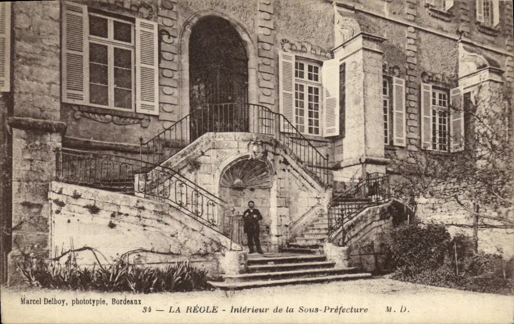 La Réole - Innenraum der Unteren Präfektur — Marcel Delboy, Phototypie, Bordeaux, n°34 - Vorderseite