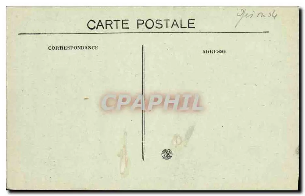 Gaillan, über Lesparre (Médoc) — merkwürdiger oktagonaler romanischer Turm der Kirche Saint-Pierre, 12. Jahrhundert — Vve. Henry Guillier - Labouheyre - Rückseite