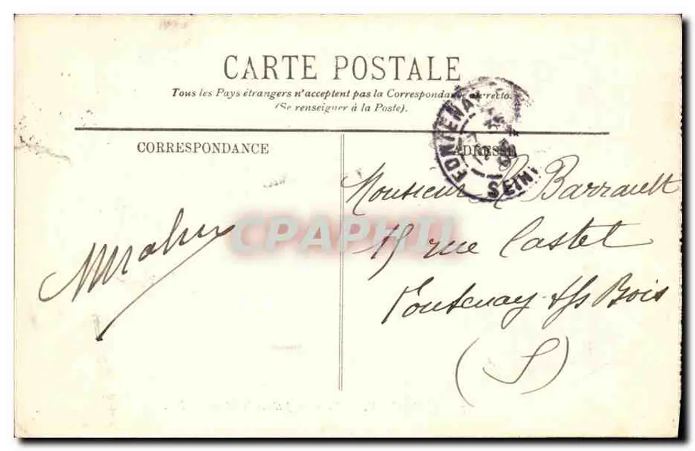 Arcachon — Nouvelle Jetée et la Plage — LL. Éditeur LL. N° 17 - Verso