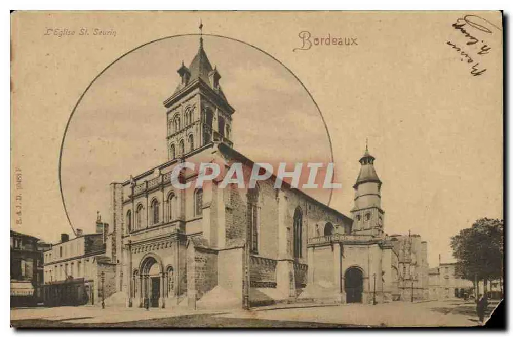 Chiesa di San Seurin — Bordeaux — Editore G. & J. D. (n° 14851) - Recto