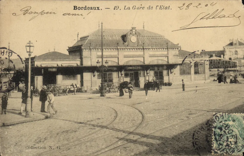 Bordeaux — 49. A Estação Estatal — Editor G. G. Allbadie - Frente