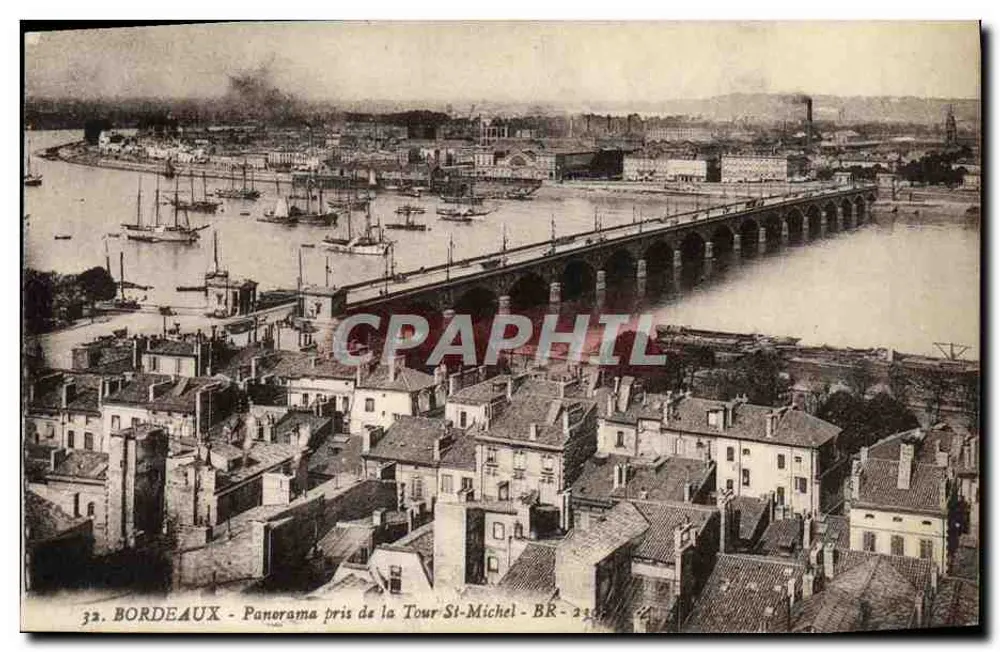 Bordeaux - Panorama vom Tour St-Michel - BR - 33 - Vorderseite