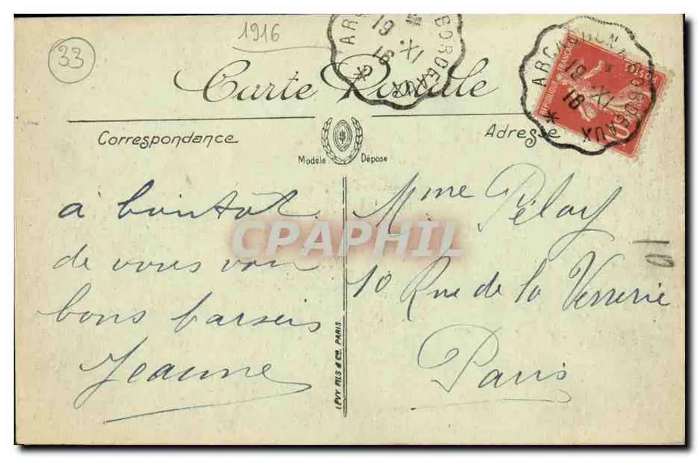 Arcachon — Nova Promenade — LL. n°179 - Verso