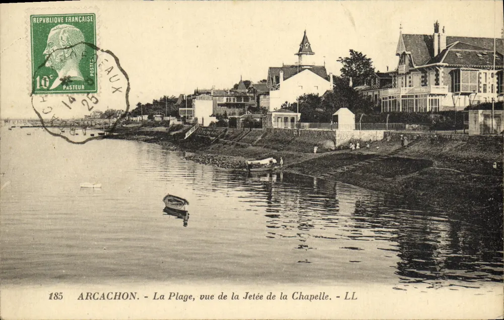 Arcachon - Die Strand, Blick vom Chapelle-Jetty - LL - Vorderseite