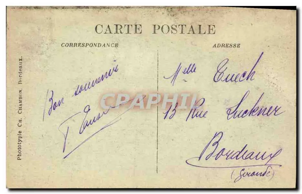 Arcachon — Um Canto do Parque — C. B. - Verso