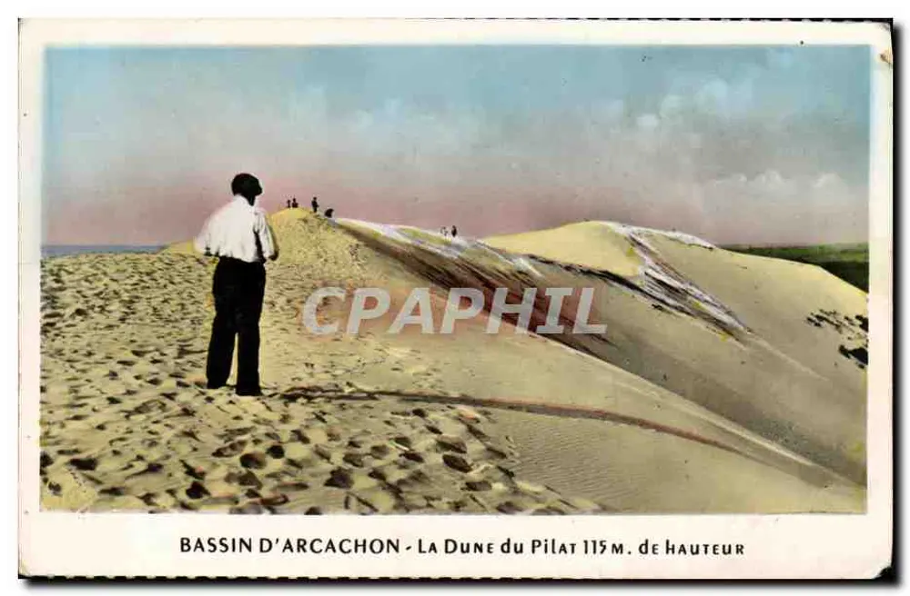 Bacia de Arcachon - A Duna do Pilat, 115 m de altura — Editor: Chataigneaux, Bordeaux - Frente