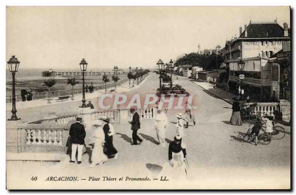 Arcachon — Place Thiers und Promenade — LL. n°40 - Vorderseite