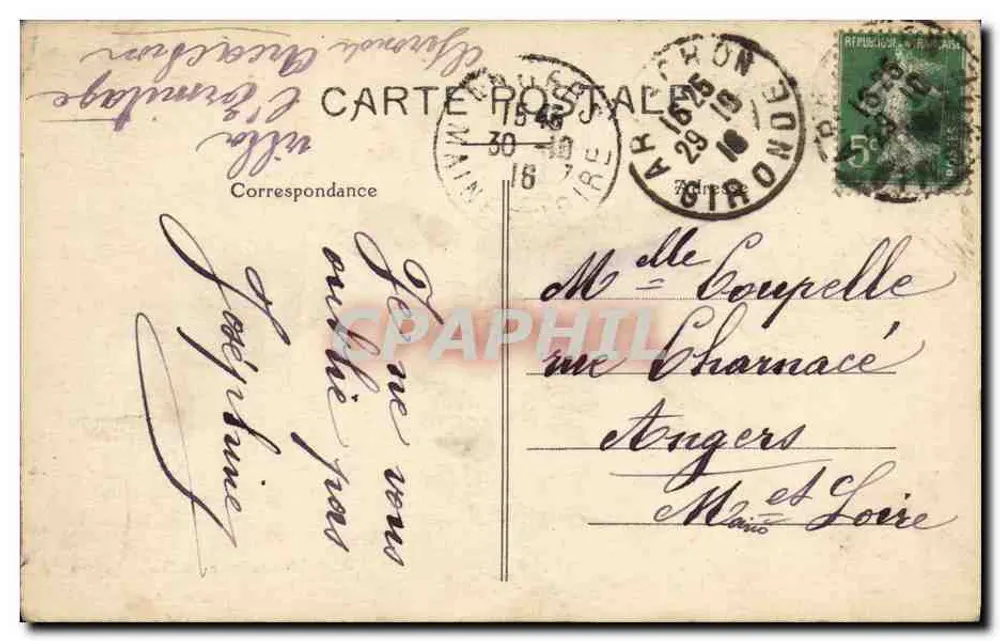 Die Silberküste — Schule Saint-Elme und Die Kapelle — Arcachon, Nr. 141 - Rückseite