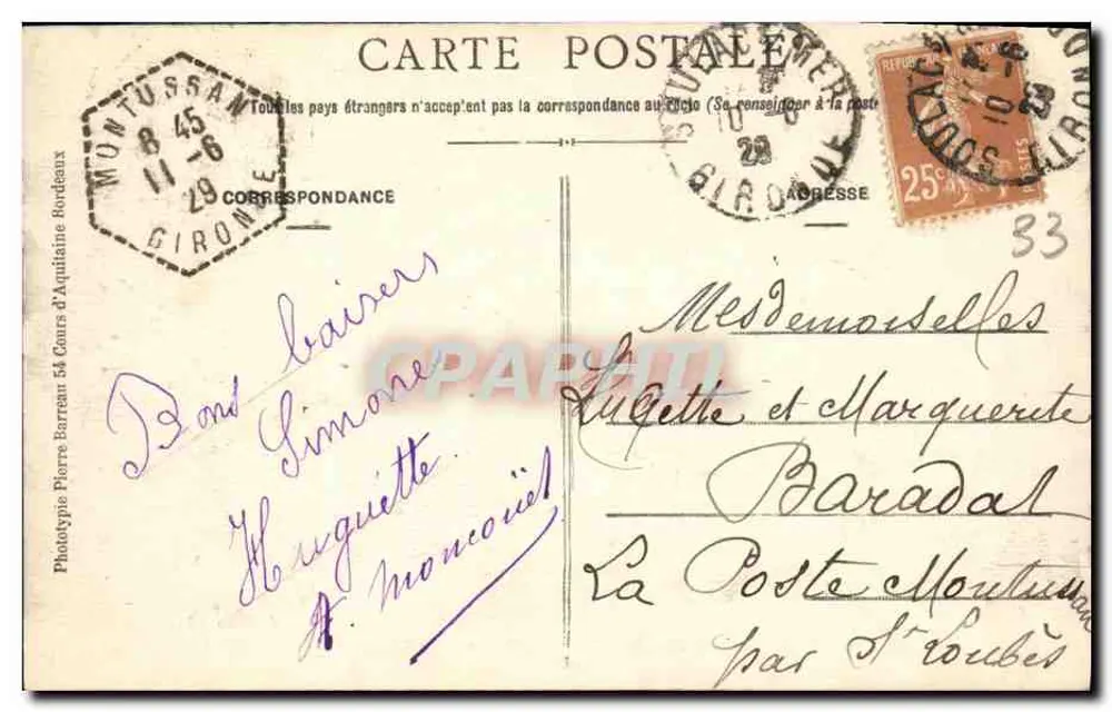 SOULAC-sur-MER — Der Ponton und die Strände — Verlag M. Lefèvre - Rückseite