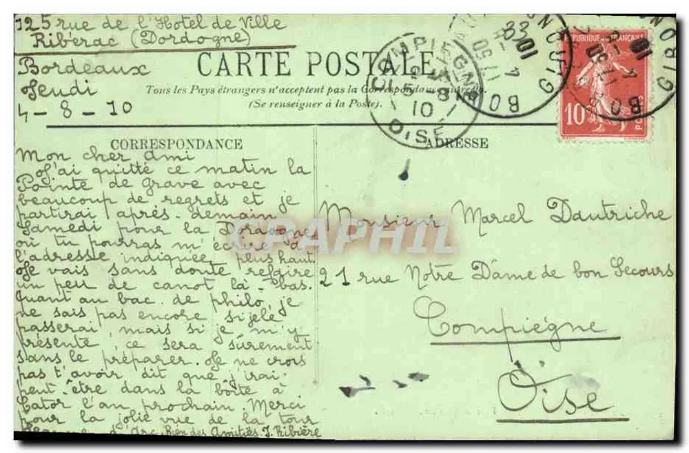 Bordeaux — Velha Casa — LL. — n°129 - Verso