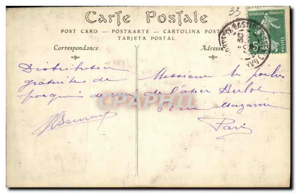 Bordeaux — Torre Pey-Berland — ND Pbol. - Verso