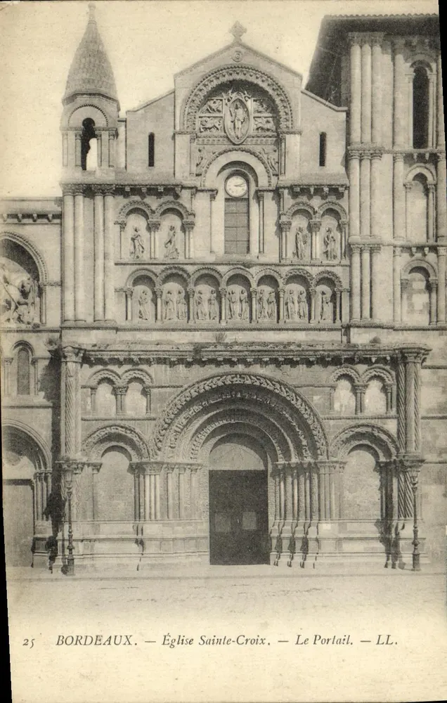Bordeaux — Kirche Sainte-Croix — Le Porlail — LL. - Vorderseite