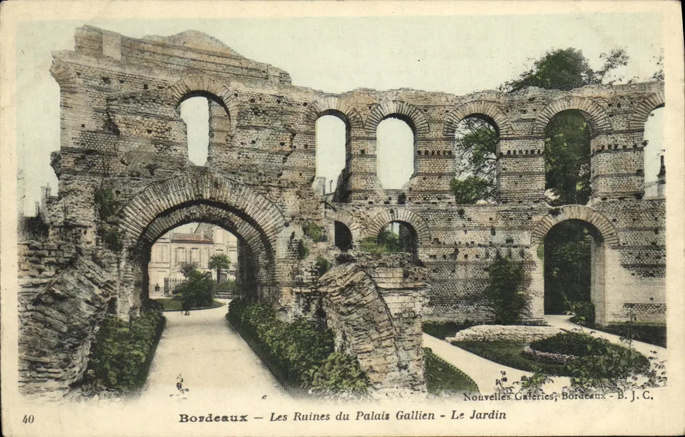Bordeaux — Die Ruinen des Palais Gallien — Der Garten — B.J.C. n°40 - Vorderseite