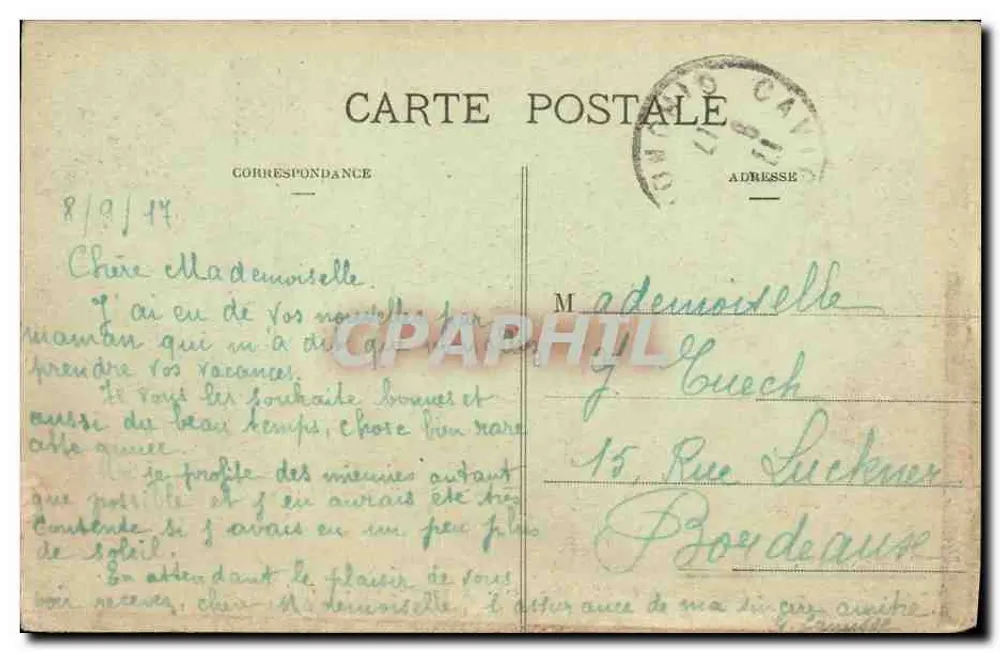 CUBZAC-les-PONTS — Allgemeiner Blick auf den Pont des Prétons — Marcel Delboy, Phototypie, Bordeaux - Rückseite