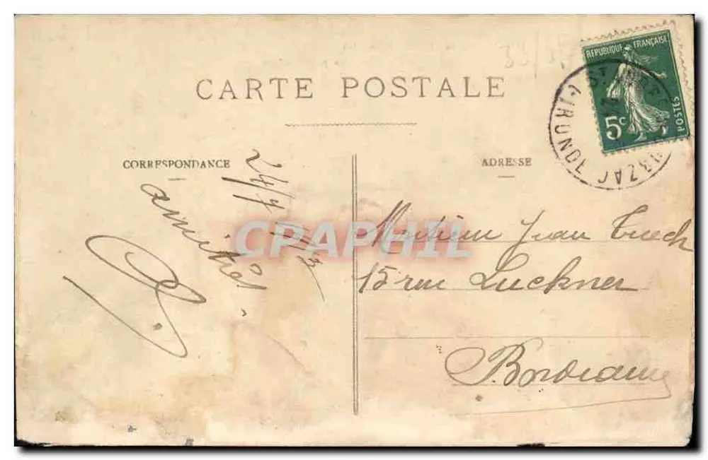 St ANDRÉ-de-CUBZAC (Gironde) — Die Normalschule, Ansicht vom Park — (9316) — unbekannter Verlag - Rückseite