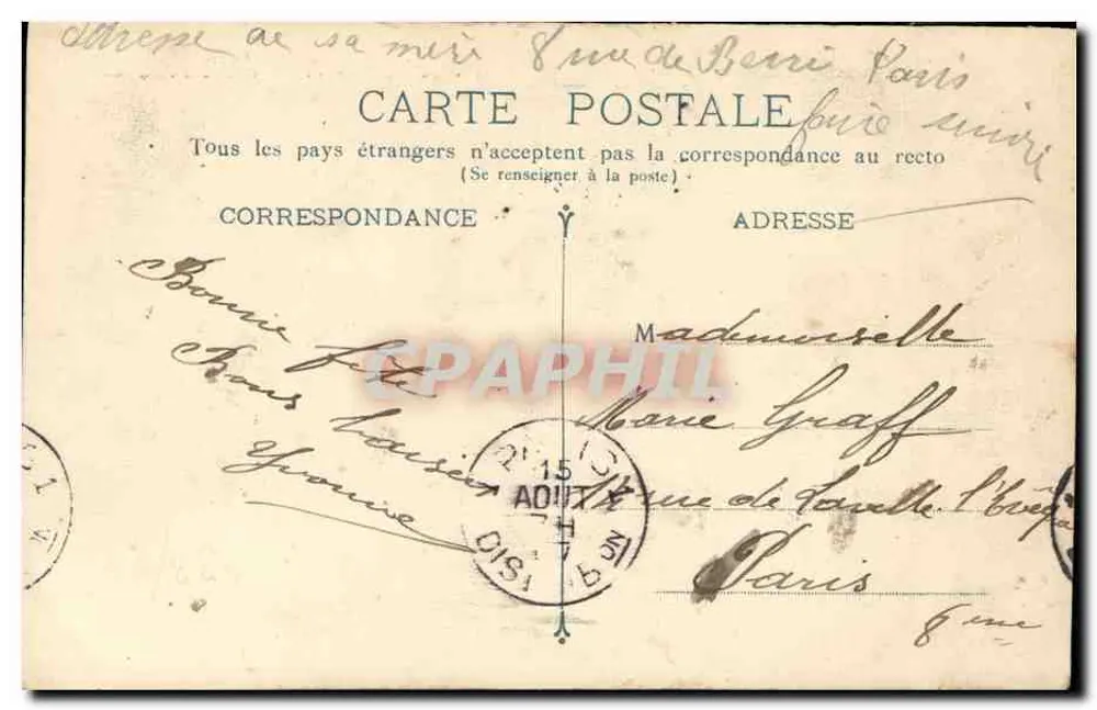 Bordeaux — A Igreja de São Miguel — A.P. - Verso