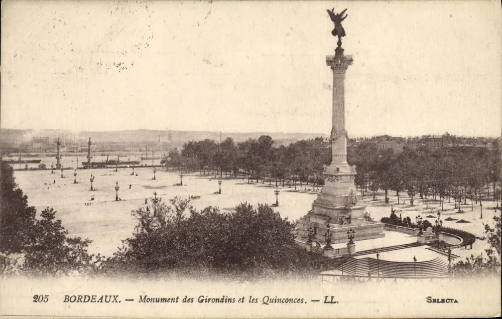 Bordeaux — Monument des Girondins et les Quinconces — Selecta - Vorderseite