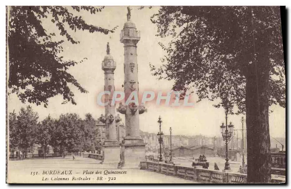 Bordeaux — Place des Quinconces — Les Colonnes Rectorales — BR-722 - Vorderseite