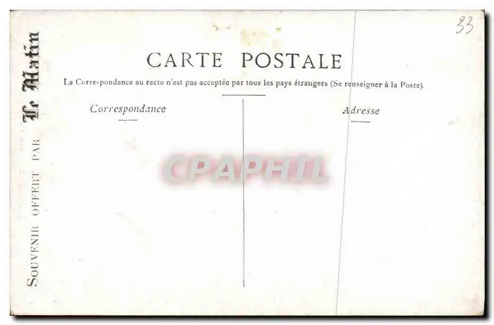 Bordeaux — Porte Cailhau — Trench, Paris - Verso