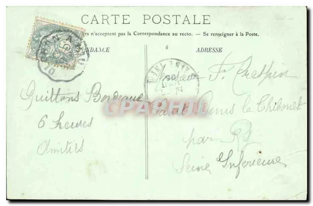 Bordeaux — Ansicht der Quais und des Pont de Pierre — Effet de Nuit — LL. n°78 - Rückseite