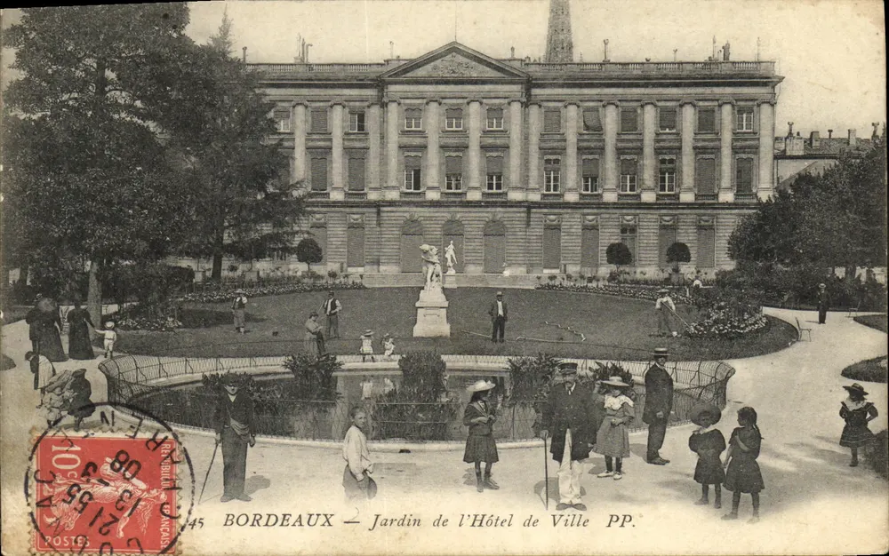 Bordeaux — Der Garten des Rathauses — Verlag PP. - Vorderseite