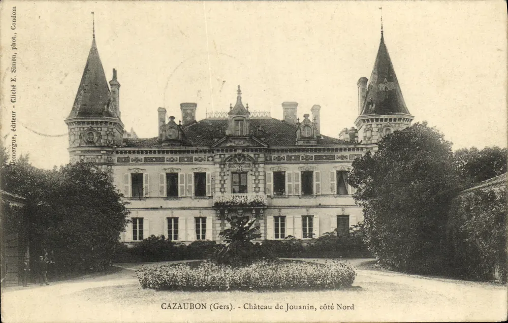 Cazaubon (Gers) - Schloss Jouanin, Nordseite — Foto von E. Simon, Verlag Domergue, Cazaubon - Vorderseite