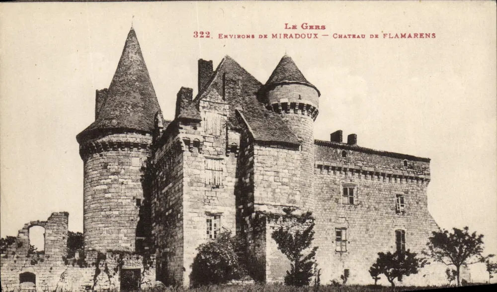 Schloss Flamarens — Umgebung von Miradoux — Le Gers - Vorderseite
