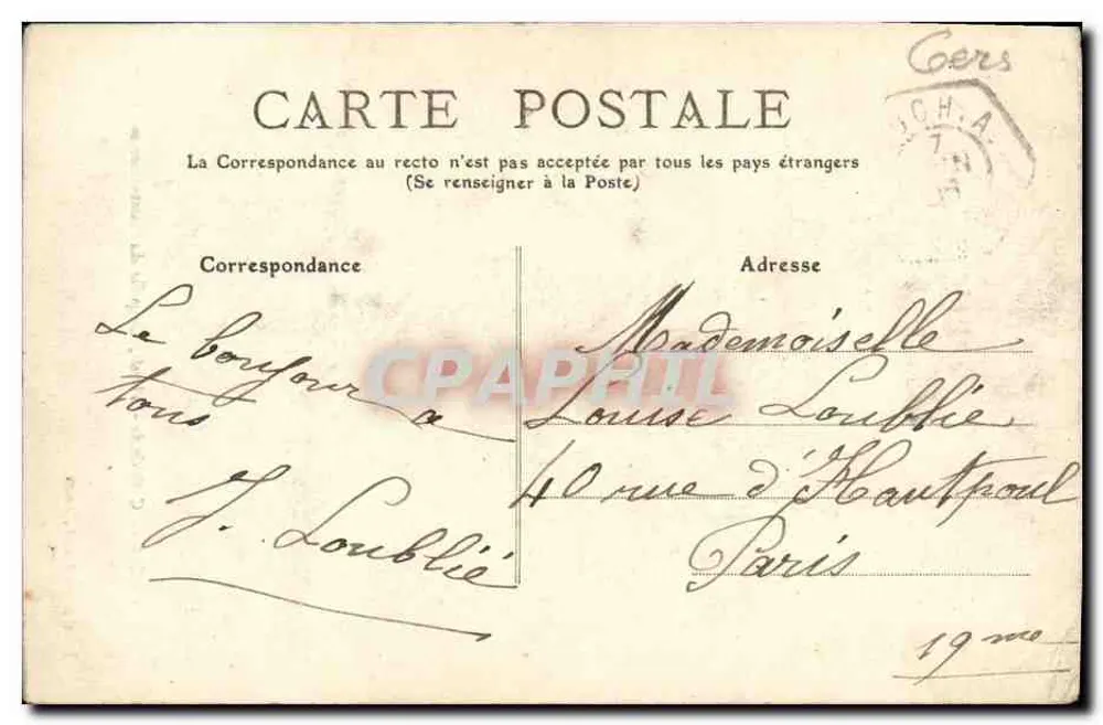 Auch — Kathedrale — Glasfenster, Kapelle des Heiligen Sakraments — J. Tapie fot.-verlag Auch - Rückseite