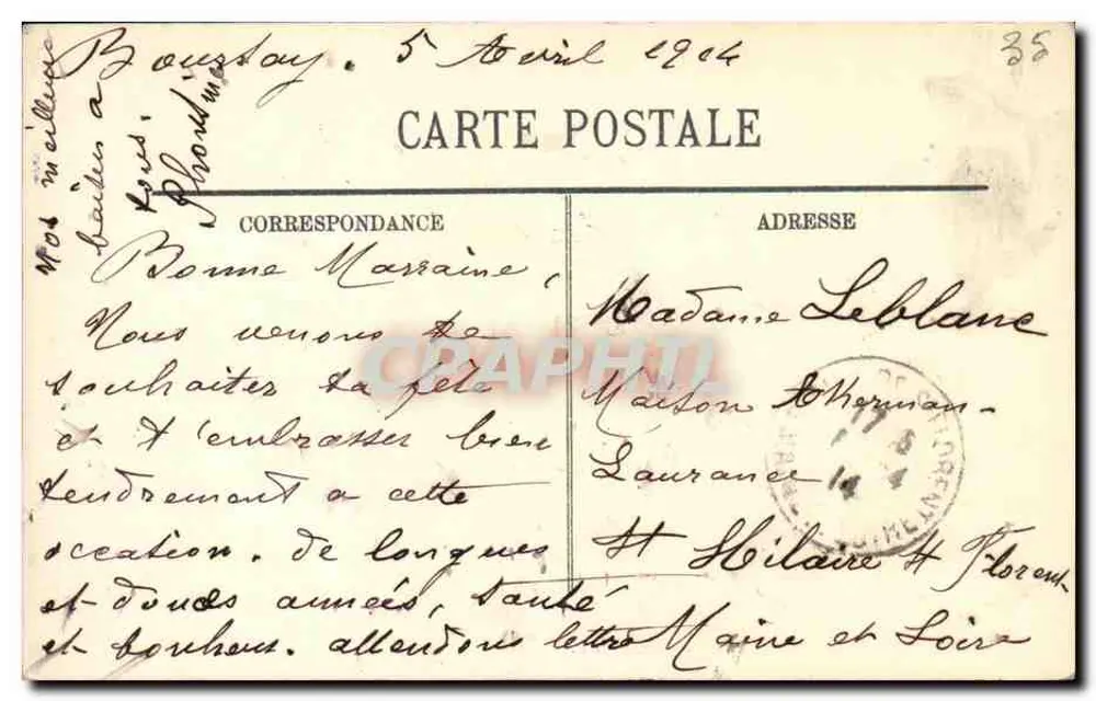 Dinard — O Château da Vicomtesse — LL. — N° 173 - Verso