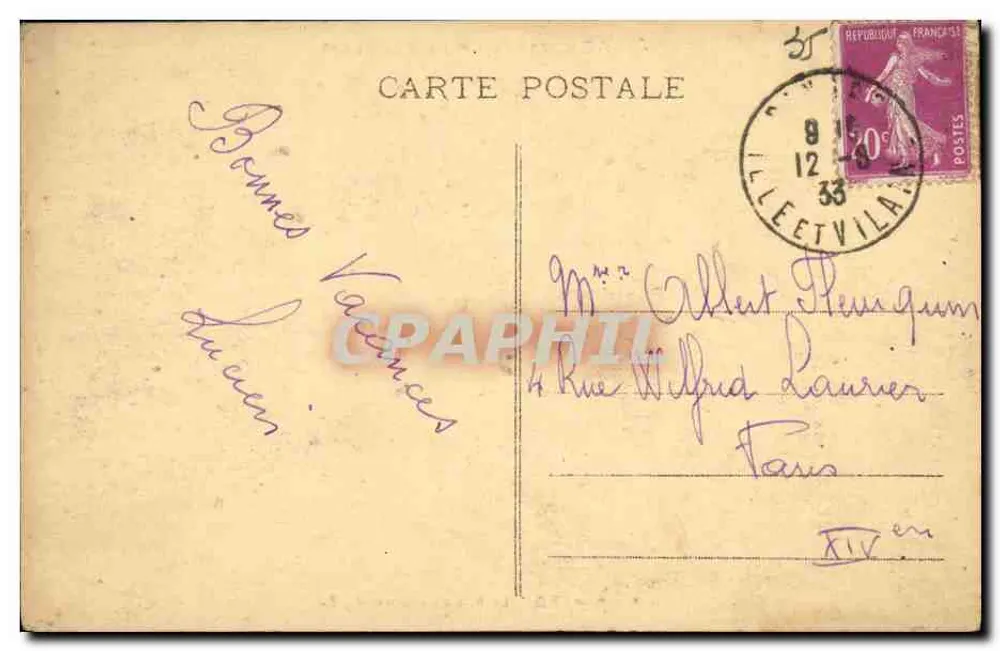 Dinard - A Baía do Priorado — Edição Gaëtlin, n° 928 - Verso