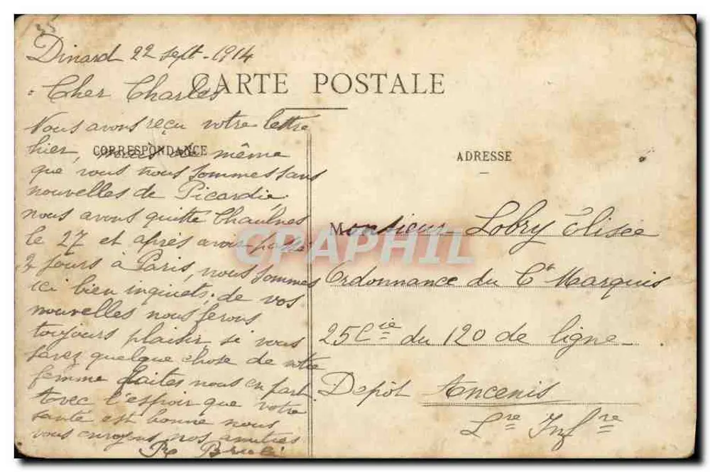 Côte d'Émeraude - Abstieg zum Strand - G.F. - Dinard St Énogat - Rückseite