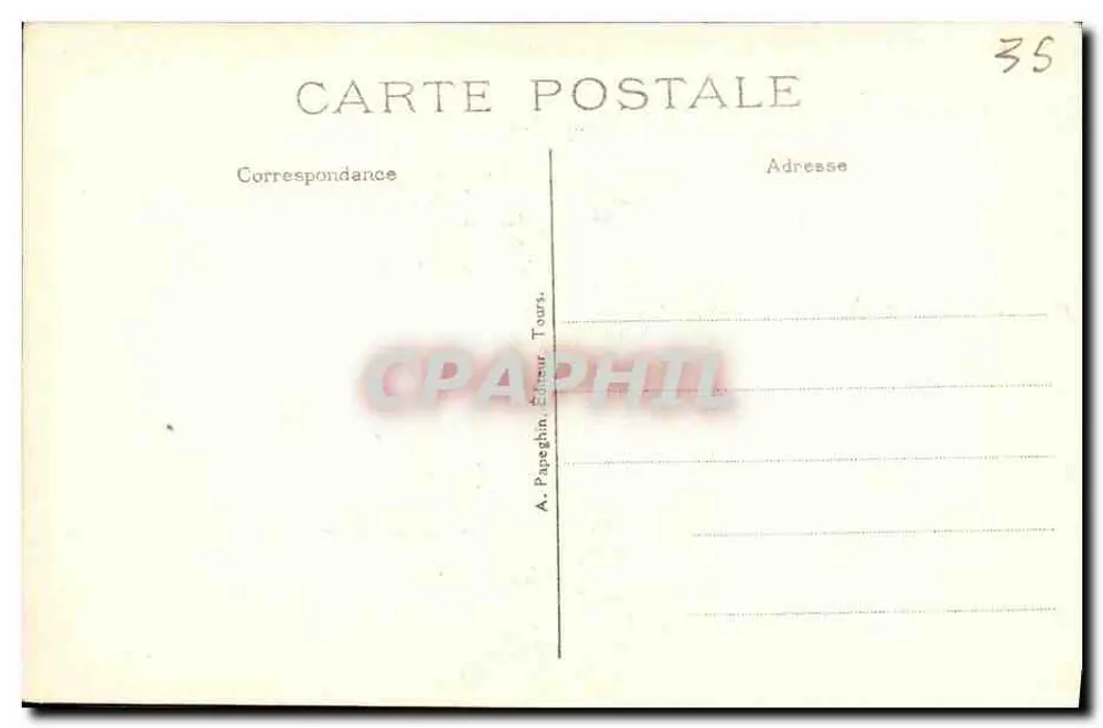 Ussé (Loir-et-Cher) — O Castelo — Cour d'Honneur — A. P. — n°7 - Verso