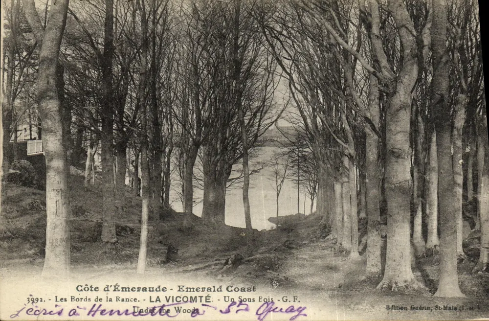 Emerald Coast — Les Bords de la Rance — LA VICOMTÉ — Un Sous Pois — G.F. — Édition Guérin, St-Maixent (1. et V.) - Vorderseite