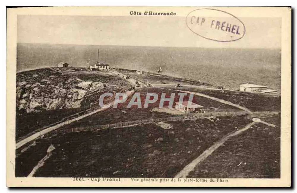 Cap Fréhel — Allgemeiner Blick vom Leuchtturm-Plateau — Küste der Smaragd — Verlag Laurent & Renaco, Nr. 3061 - Vorderseite